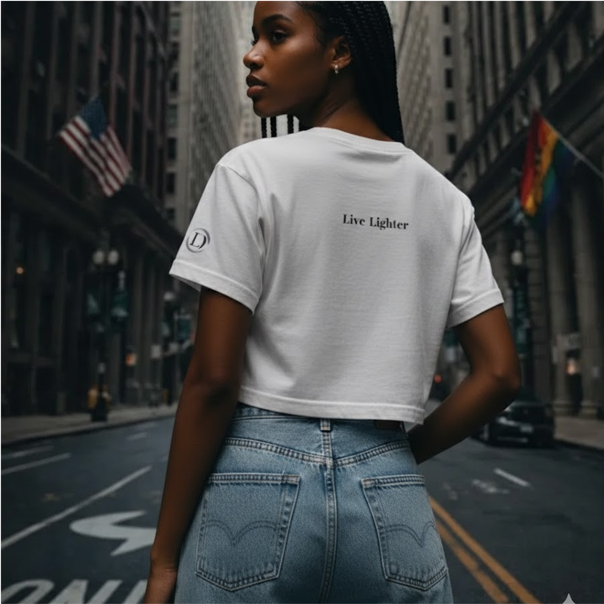 The Boundary Crop Tee — "Detox Your Circle" (White)