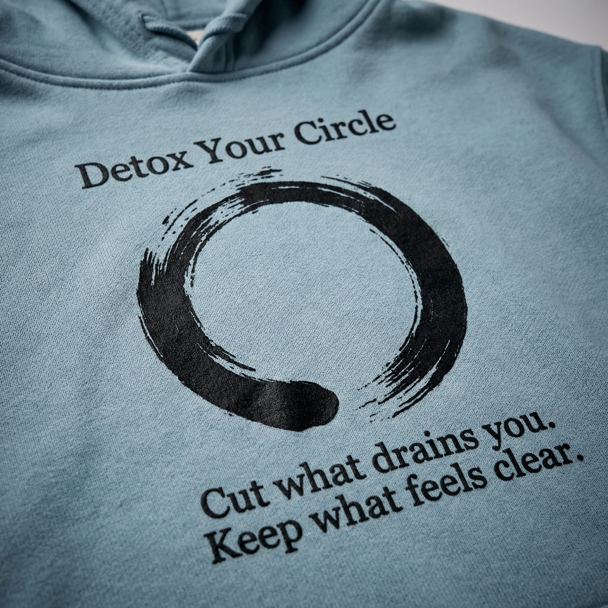 The Detox Cropped Hoodie — “Detox Your Circle” (Storm)